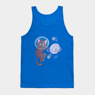 Cute Space Cat Astronaut Tank Top